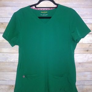 Heartsoul green scrub top large